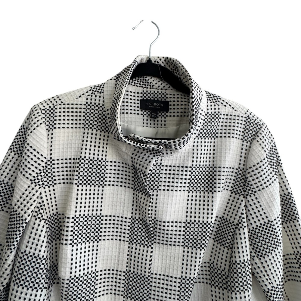 Talbot’s Petites cropped jacket size 16 Petite. White and Black - Picture 7 of 8